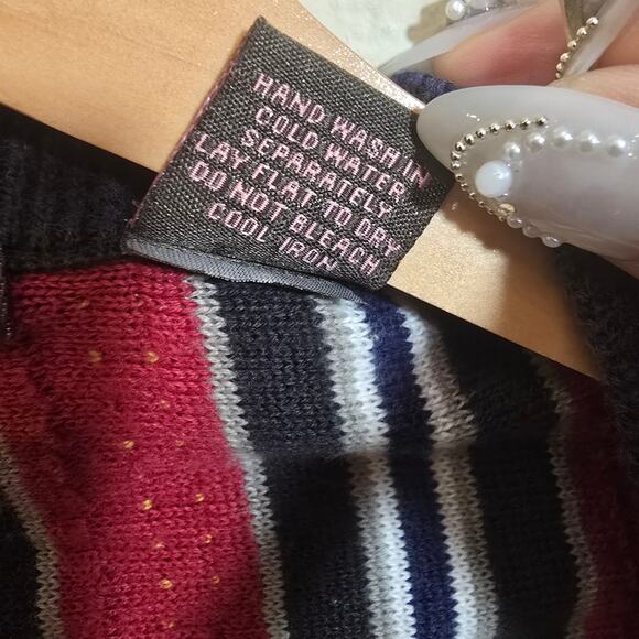 Heather B 100% cotton 90s style short sleeve cardigan size petite med - Picture 4 of 4